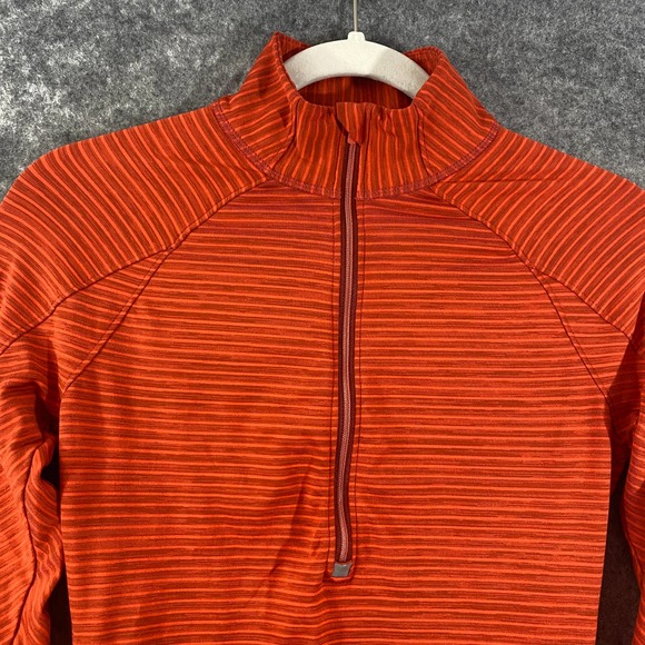Athleta Jacket XS Red Striped Performance 1/4 Zip Layering Long Sleeve Pullover - Picture 3 of 12